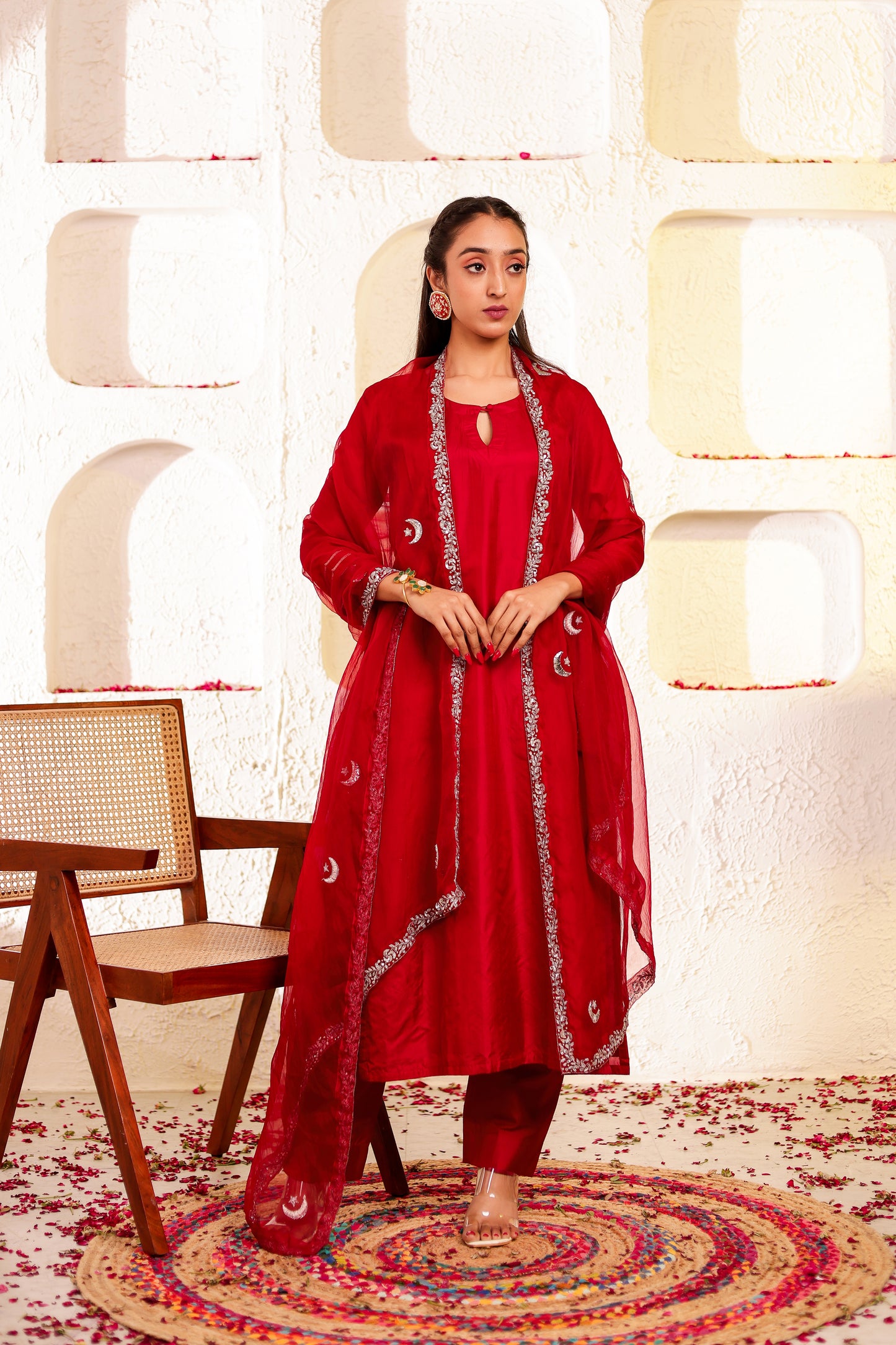 Chand Silk Straight Suit