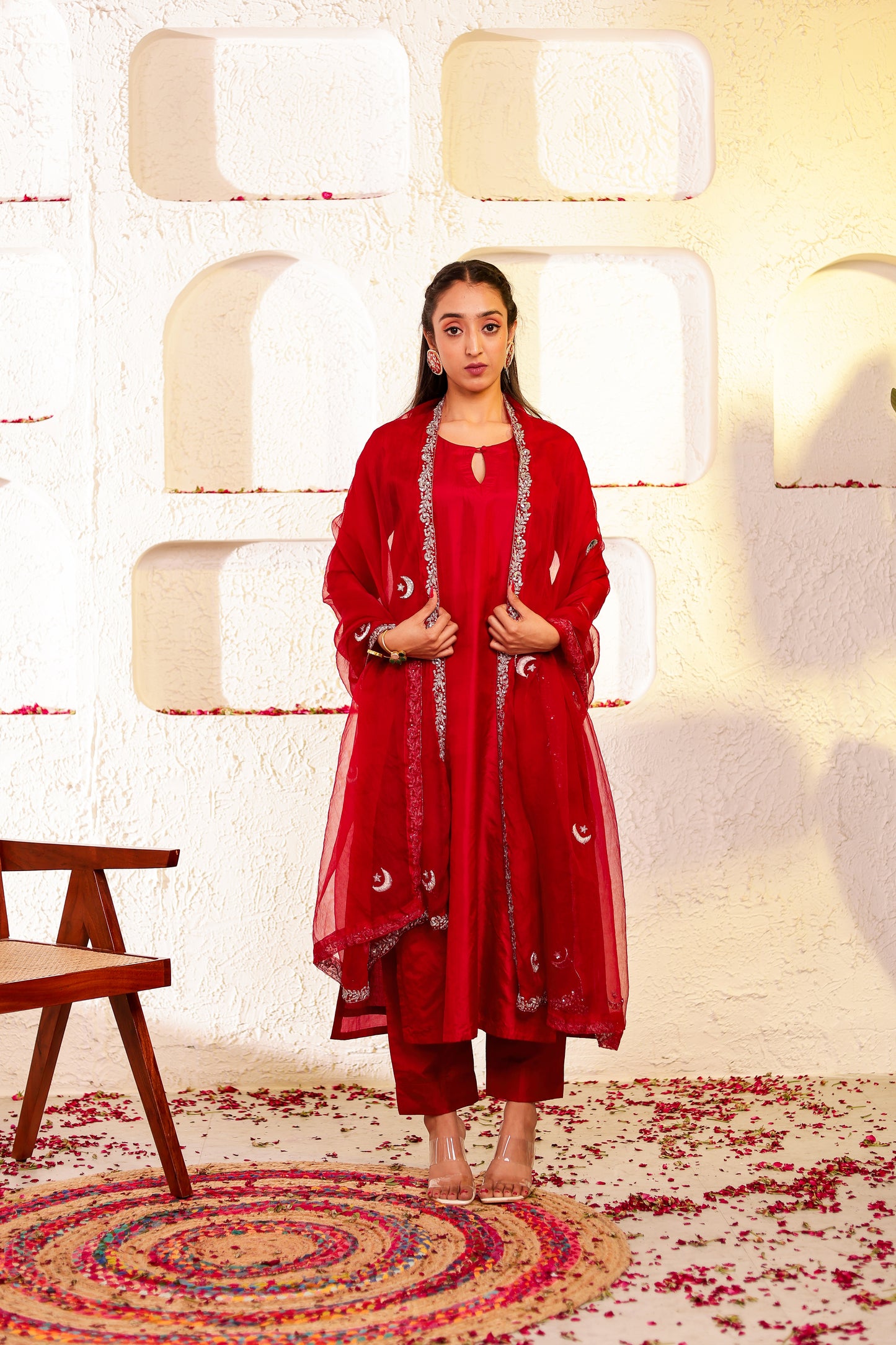 Chand Silk Straight Suit