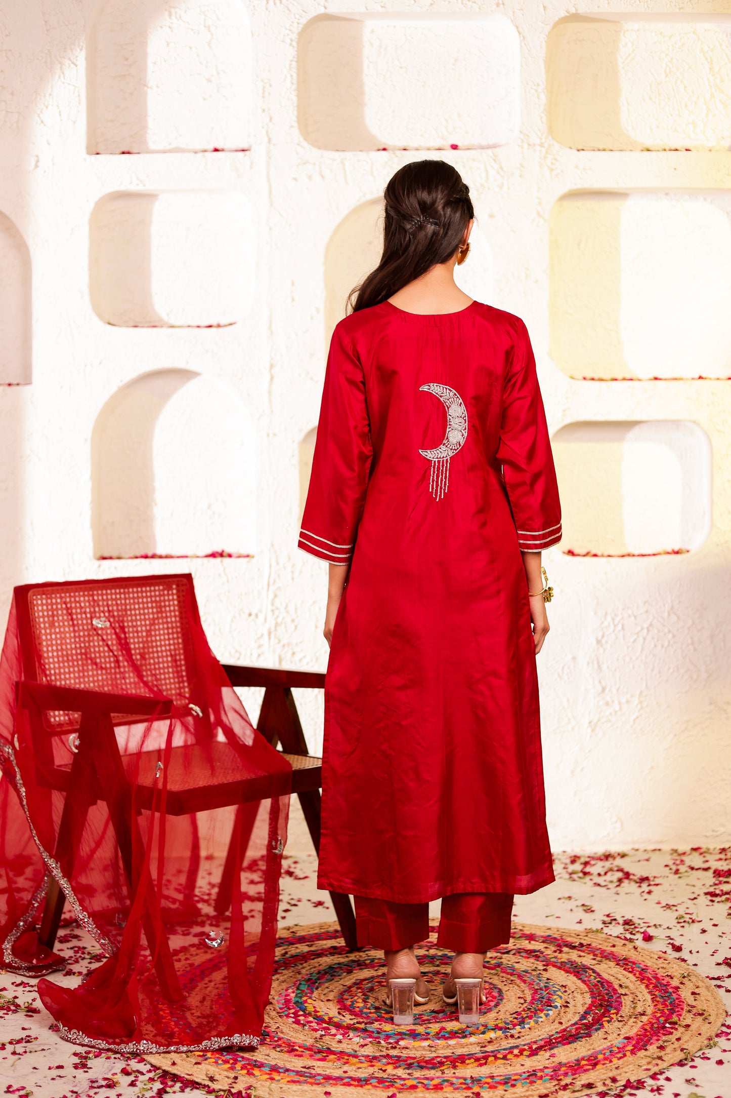 Chand Silk Straight Suit
