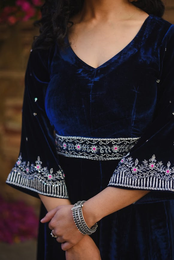 Royal Blue Velvet Suit