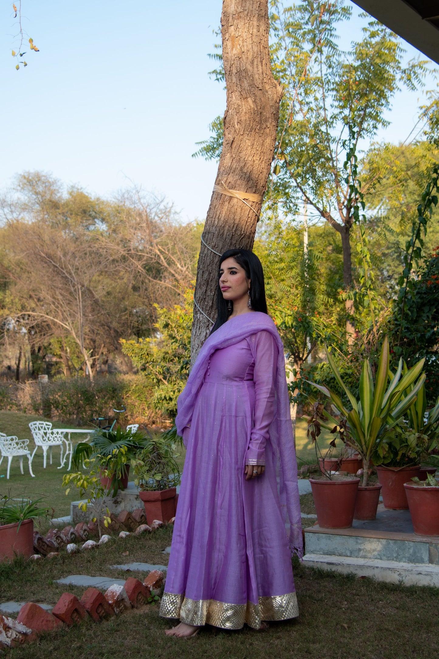 Heather Chanderi Anarkali