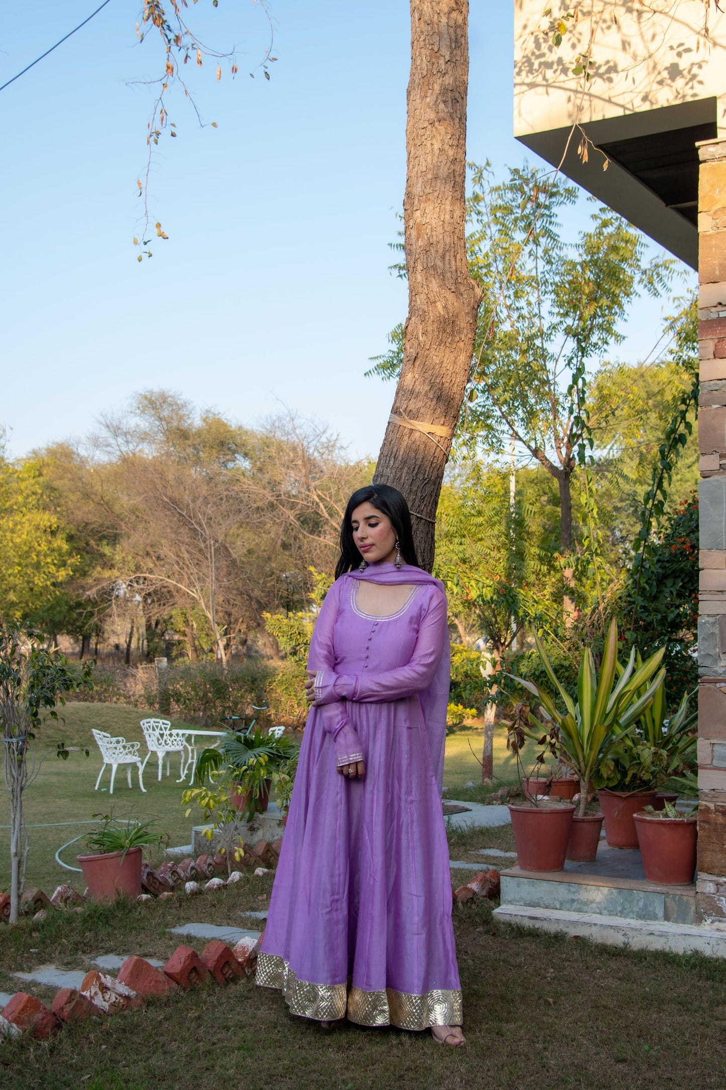 Heather Chanderi Anarkali