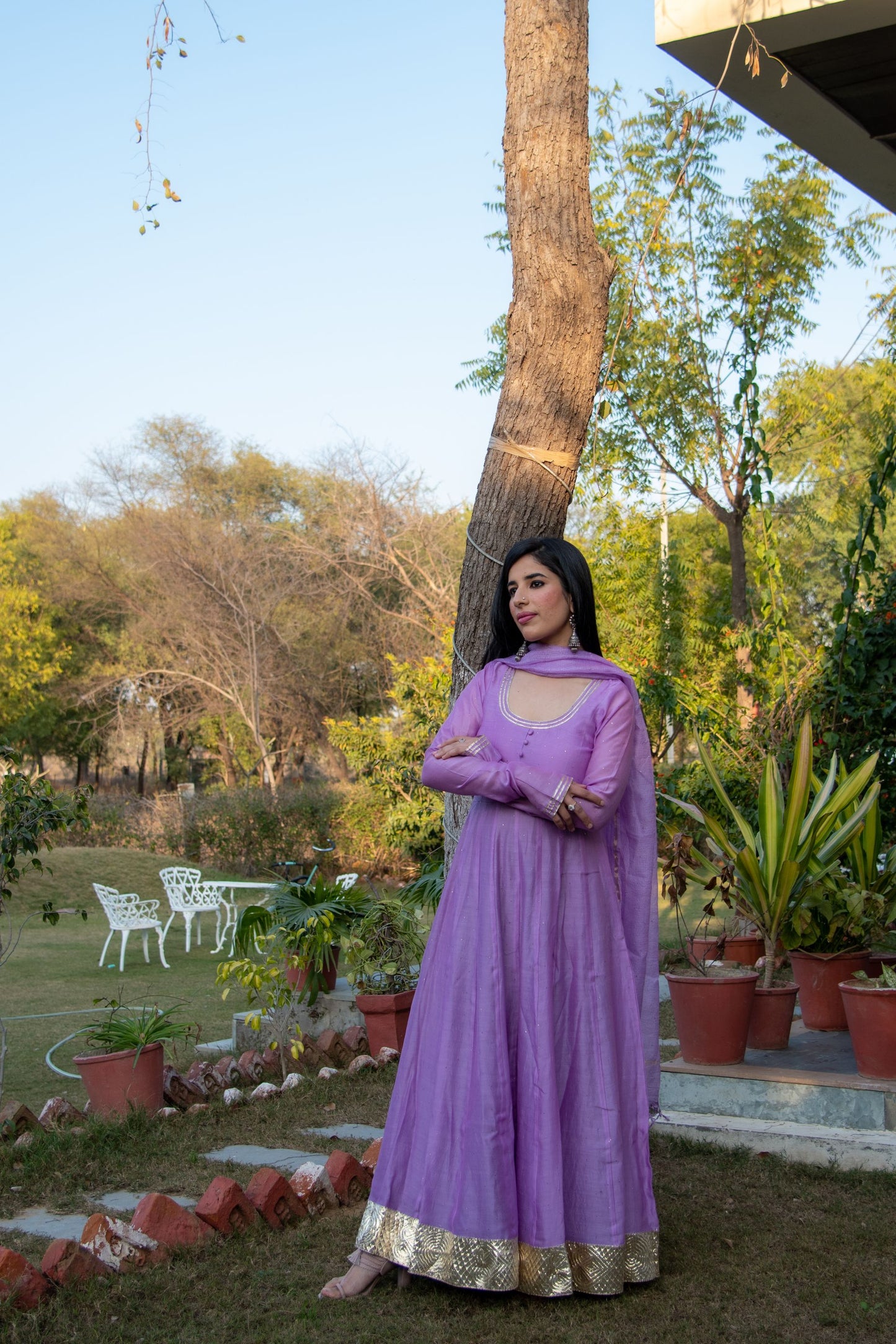 Heather Chanderi Anarkali