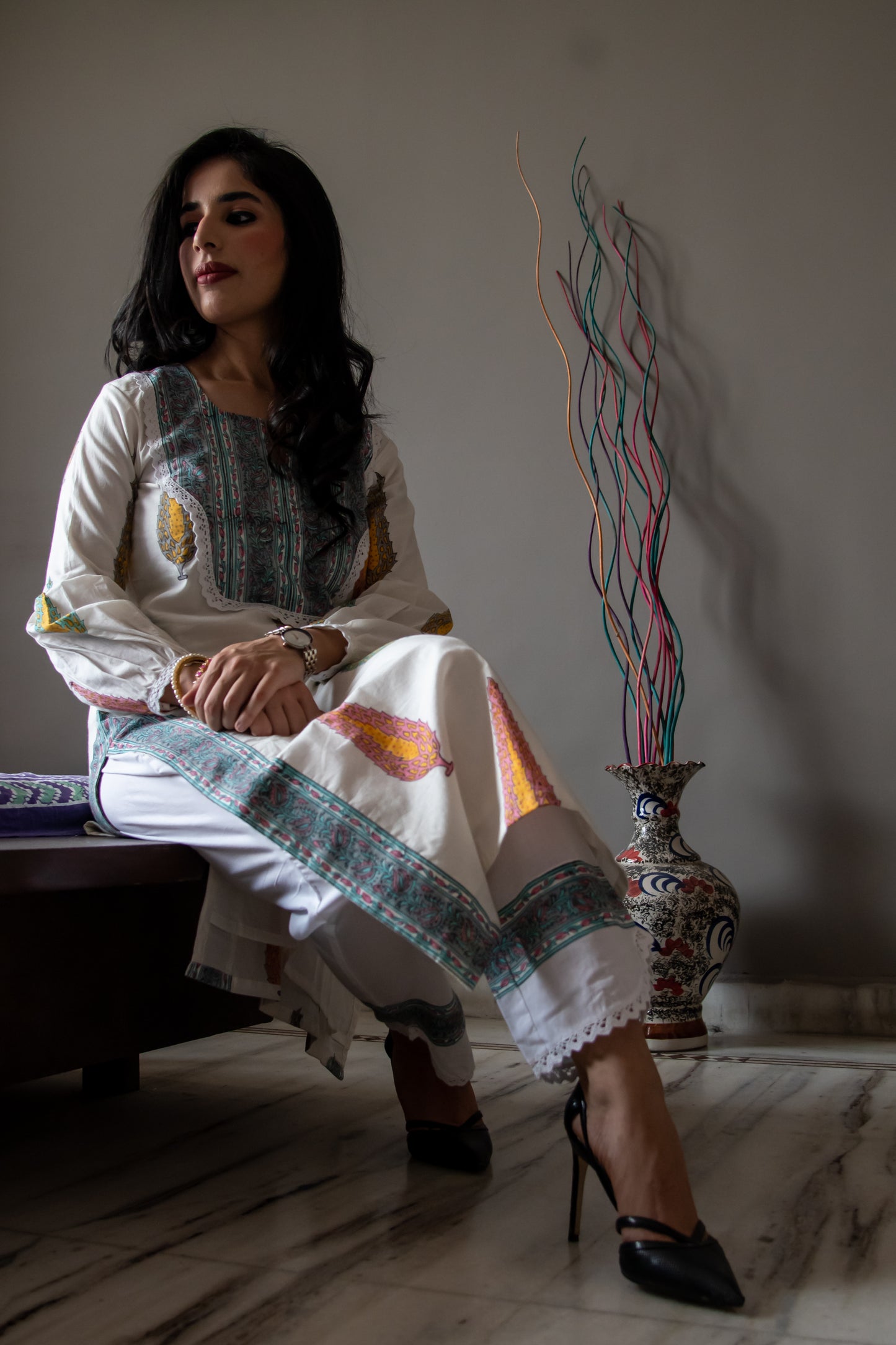Peal White Suit